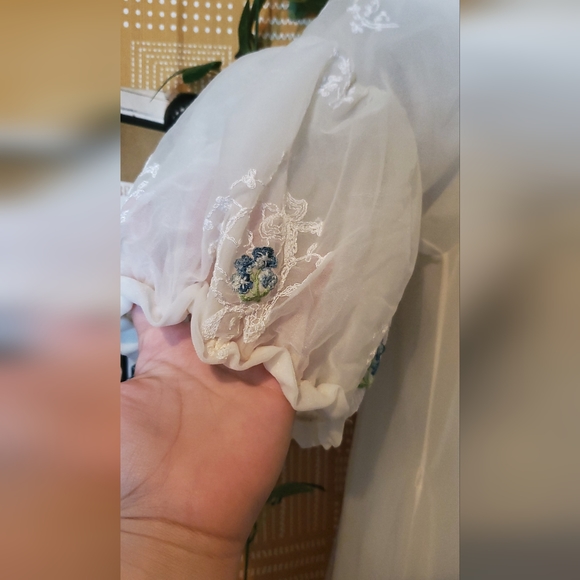 Rare 1950s Harvey Woods Nylon nightgown 2 pcs set - Picture 8 of 15